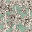 Seamless pattern of dark enchanted old trees graphic draw