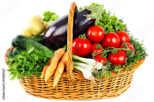Photo: Fresh vegetables in basket Fresh vegetables in basket