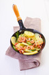 Photo: Pan fried shrimps and potatoes Pan fried shrimps and potatoes