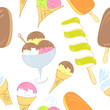 Ice cream seamless pattern