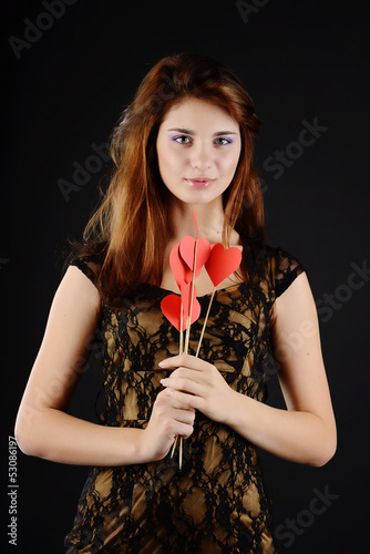 Photo: pretty teen girl with hearst pretty teen girl with hearst