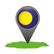 Palau Markierung Flagge Icon Button