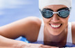 Female swimmer smiling