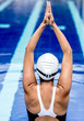 Photo : Female swimmer stretching Female swimmer stretching