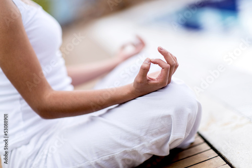 Photo: Yoga woman meditating Yoga woman meditating