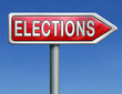 elections road sign arrow