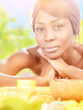 African female in spa