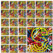 ABC alphabet paper clips font background