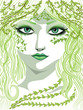 Spring girl face