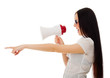 Young girl with megaphone