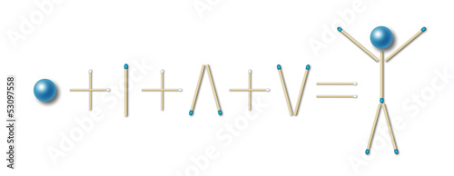 Illustration: human body equation human body equation