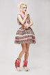 Photo: Fashion Style. Eccentric Woman in Trendy Dress. Amazement Fashion Style. Eccentric Woman in Trendy Dress. Amazement