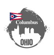 Vector: timbre Columbus timbre Columbus