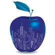 Vector: blue big apple blue big apple