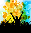 Dancing people. Party illustration