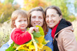Photo: three generations women in autumn three generations women in autumn