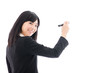 attractive asian businesswoman teaching