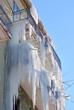 dangerous Ice candles hanging from the balcony