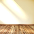 Empty room with wall and wooden floor. EPS 10