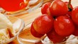 cream cake with tea and grapes on wood 1920x1080 intro motion sl