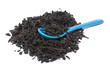 Heap of tea and teaspoon