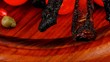 served ribs with cutlery on wooden table 1920x1080 intro motion 
