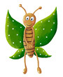 Cute green butterfly