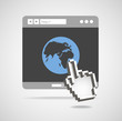 Vector: Web browser with Internet connection Web browser with Internet connection