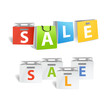 Sale promo banners isolated on white