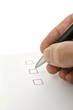 One of the options being chosen