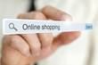 Online shopping written in search bar
