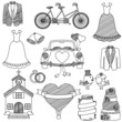Vector Set of Hand Drawn Doodle School Vectors - unfilled
