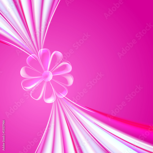 Vector: Abstract violet glass flower.\ Abstract violet glass flower.\