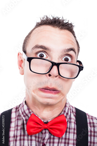 Photo: Shocked nerd face Shocked nerd face