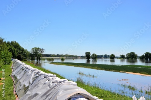 Photo: Sandsäcke beim Hochwasser 2013 Sandsäcke beim Hochwasser 2013