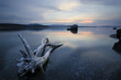 Sunset over firth of Ropotamo river