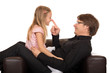 Father playing with his daughter