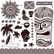 Vintage Aloha Tiki illustration