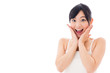 attractive asian woman skin care image