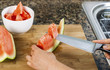 Photo: Cutting fresh watermelon Cutting fresh watermelon