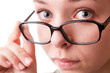 Teenager girl in glasses