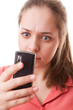 Teenager girl and mobile phone