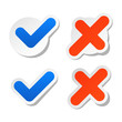Check mark stickers for website