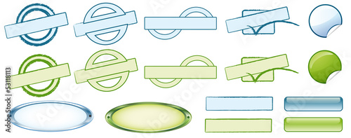Vector: Buttonset zum Beschriften Buttonset zum Beschriften