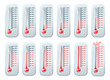 Temperature rising thermometers