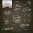 Vintage style restaurant menu designs