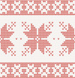 Vector: seamless knitted pattern with christmas ornament in red color seamless knitted pattern with christmas ornament in red color