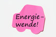 pinkner Zettel mit Energiewende
