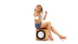 Video: woman dancing on the subwoofer woman dancing on the subwoofer