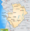 Karte der Region Poitou-Charentes in Frankreich
